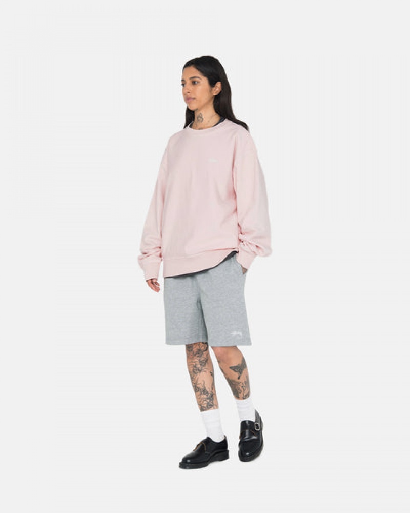 Férfi Stussy Stock Logo Sweat Rövid Sportnadrág Szürke Magyarország | ZBQ-8532