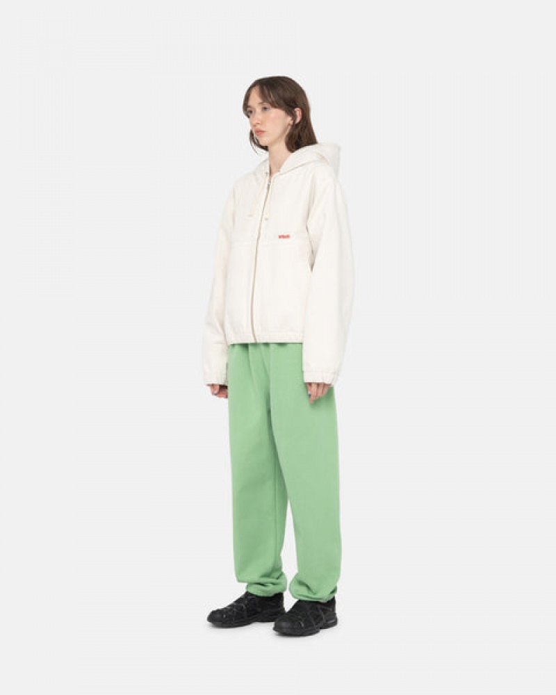 Férfi Stussy Stock Logo Sweatpant Melegítő Nadrág Zöld Magyarország | AQD-0853