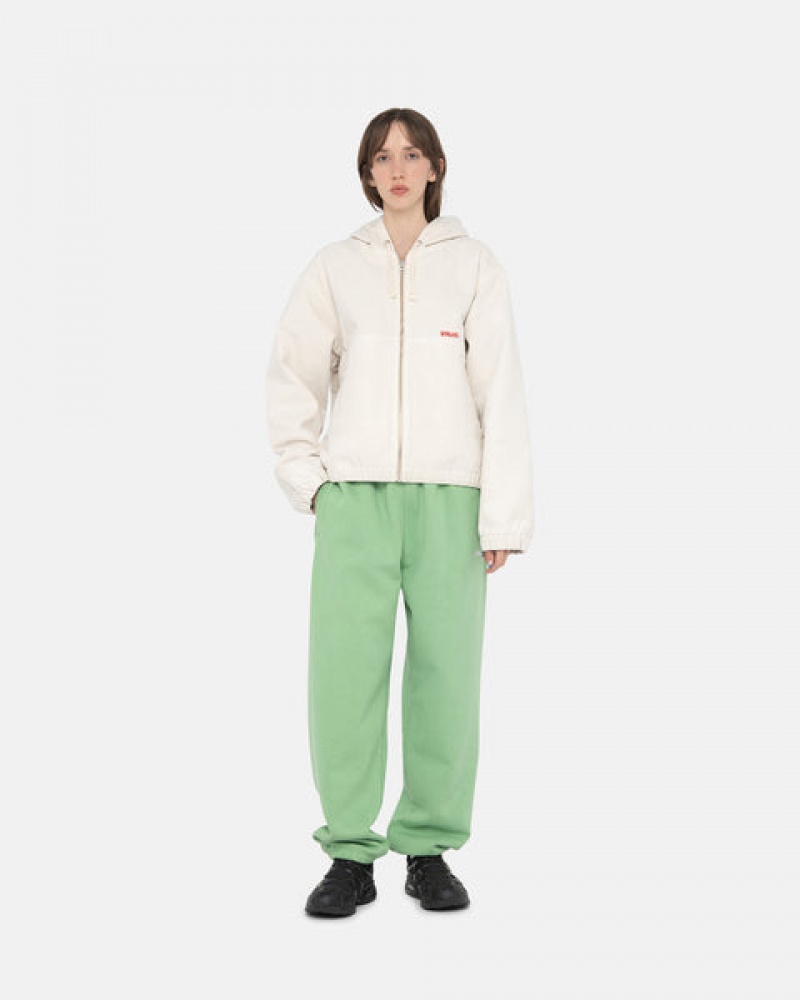 Férfi Stussy Stock Logo Sweatpant Melegítő Nadrág Zöld Magyarország | AQD-0853