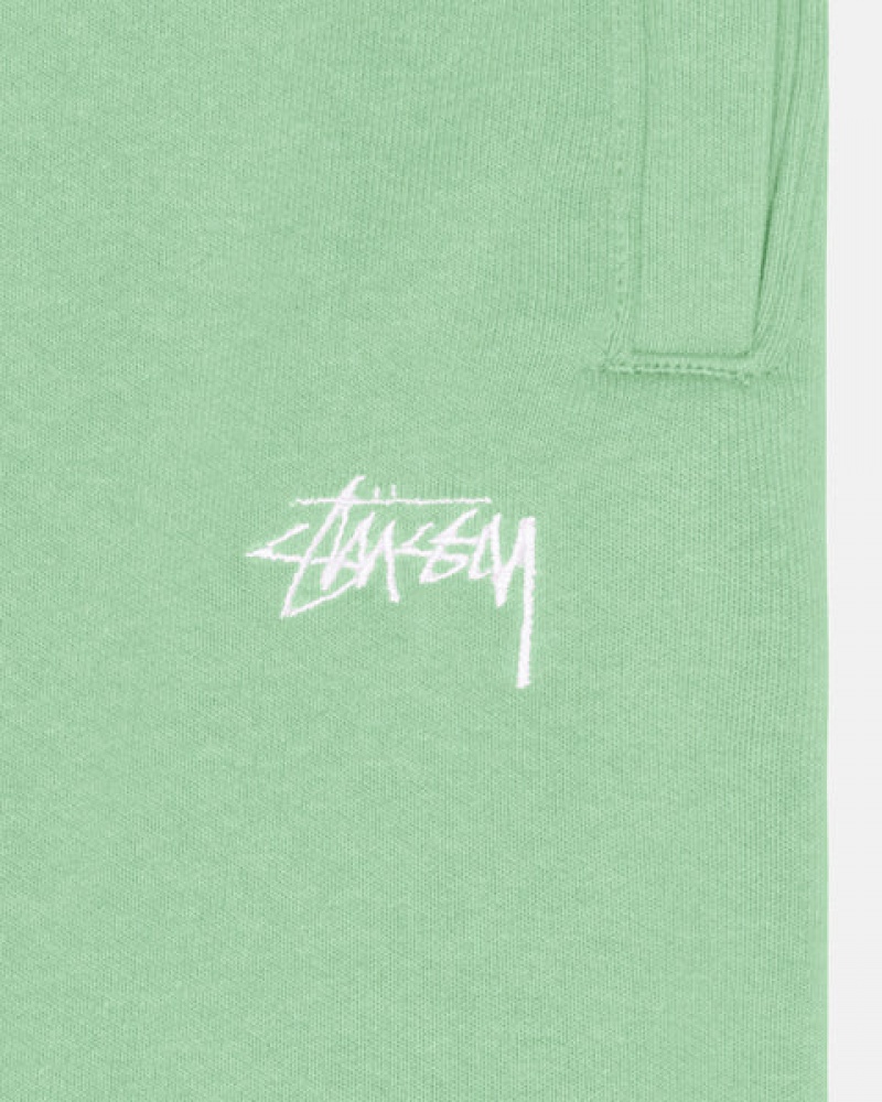 Férfi Stussy Stock Logo Sweatpant Melegítő Nadrág Zöld Magyarország | AQD-0853