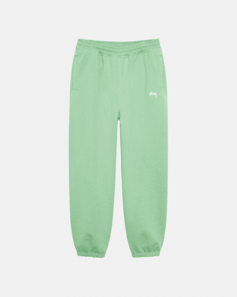 Férfi Stussy Stock Logo Sweatpant Melegítő Nadrág Zöld Magyarország | AQD-0853