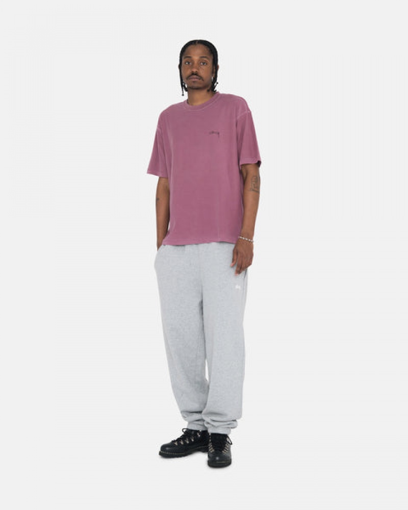 Férfi Stussy Stock Logo Sweatpant Melegítő Nadrág Szürke Magyarország | VAO-0686