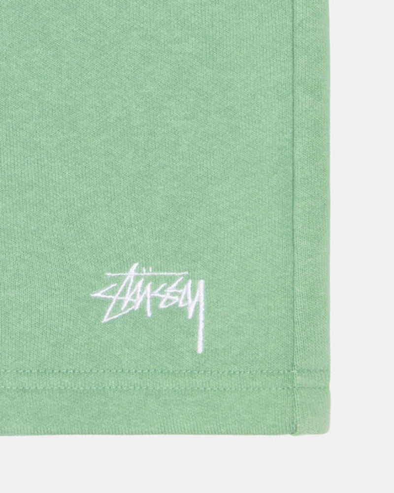 Férfi Stussy Stock Logo Sweatshort Rövidnadrág Zöld Magyarország | PYG-1173