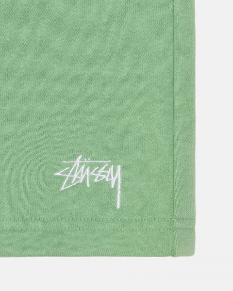 Férfi Stussy Stock Logo Sweatshort Rövidnadrág Zöld Magyarország | PYG-1173