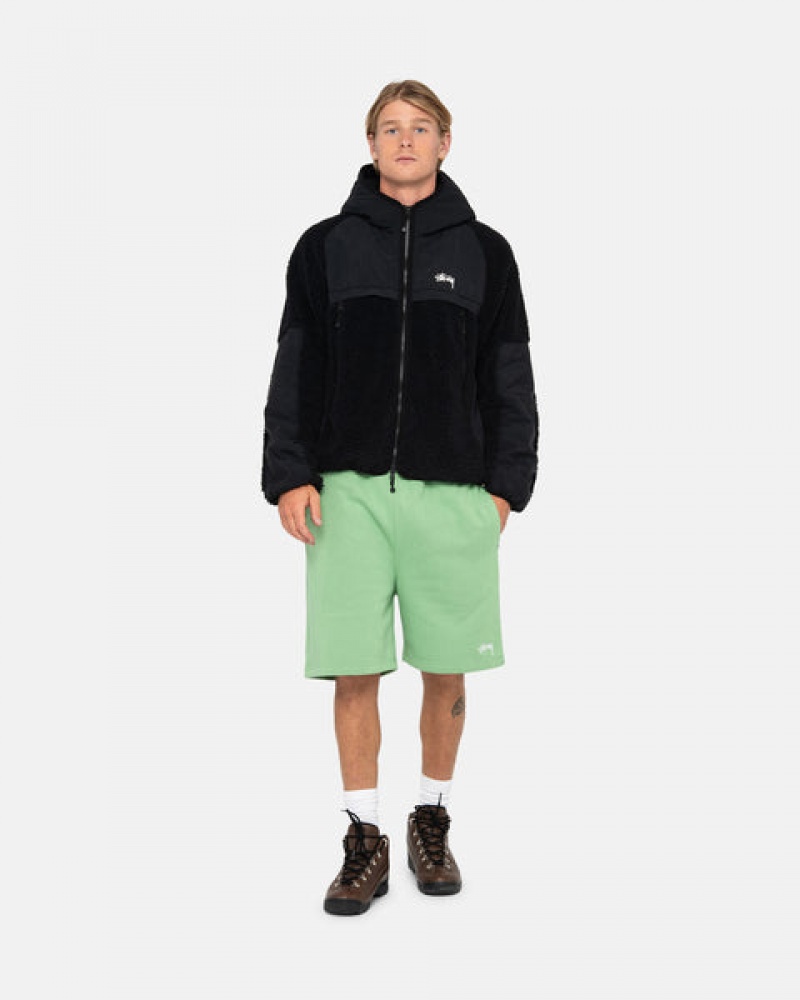 Férfi Stussy Stock Logo Sweatshort Rövidnadrág Zöld Magyarország | PYG-1173