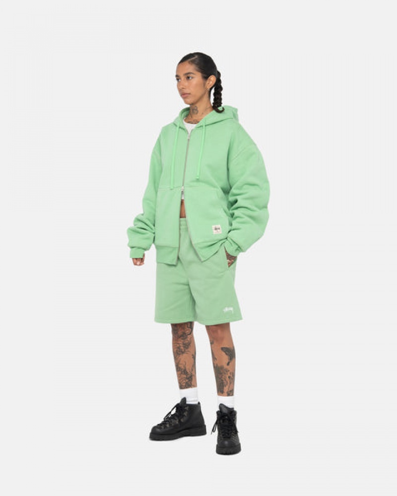 Férfi Stussy Stock Logo Sweatshort Rövidnadrág Zöld Magyarország | PYG-1173