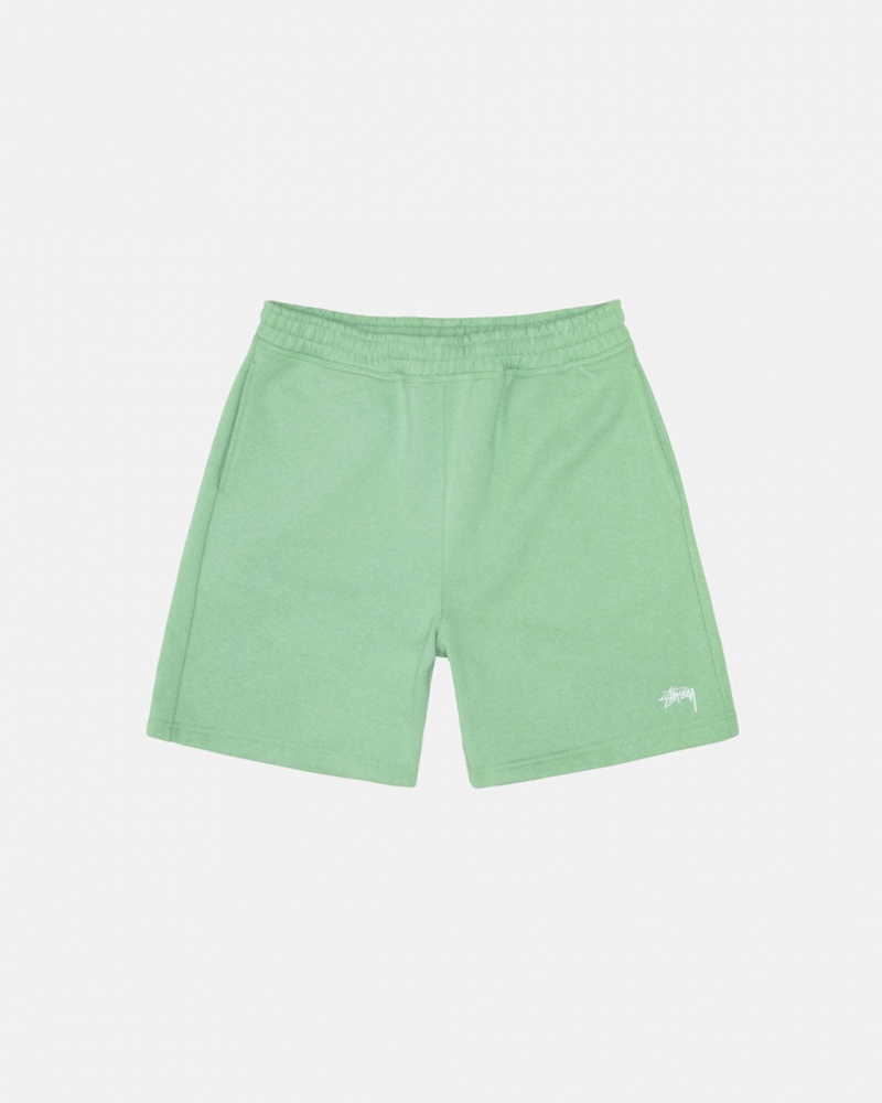 Férfi Stussy Stock Logo Sweatshort Rövidnadrág Zöld Magyarország | PYG-1173