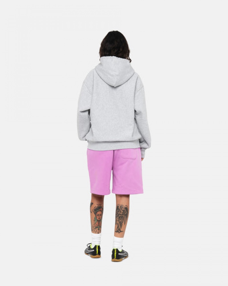 Férfi Stussy Stock Logo Sweatshort Sportnadrág Lila Magyarország | PQH-0626