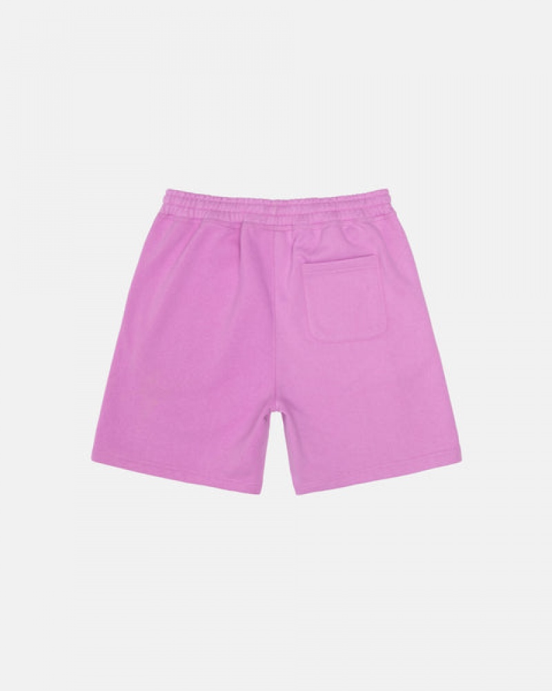 Férfi Stussy Stock Logo Sweatshort Sportnadrág Lila Magyarország | PQH-0626