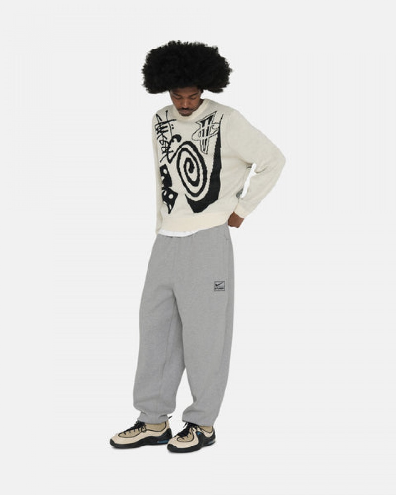 Férfi Stussy Fleece Pant Melegítő Nadrág Sötétszürke Magyarország | CAI-9657