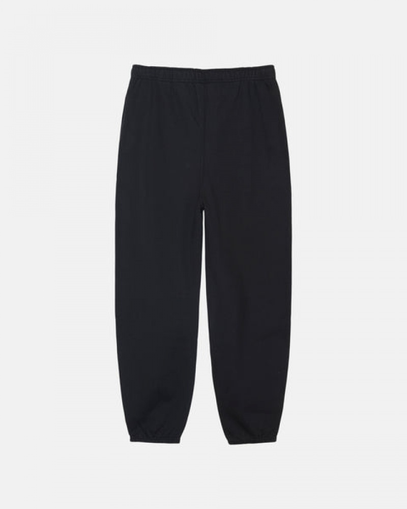 Férfi Stussy Stone Wash Fleece Pant Melegítő Nadrág Fekete Magyarország | CRD-4098