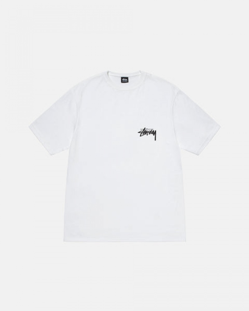 Férfi Stussy Suits Tee Póló Fehér Magyarország | VGZ-5026