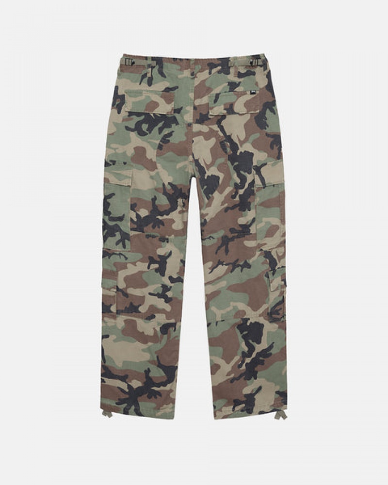 Férfi Stussy Surplus Cargo Ripstop Nadrág Camo Magyarország | HEE-8969