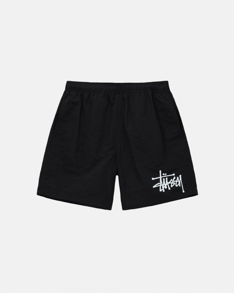 Férfi Stussy Vizi Rövid Big Basic Rövidnadrág Fekete Magyarország | POG-1246