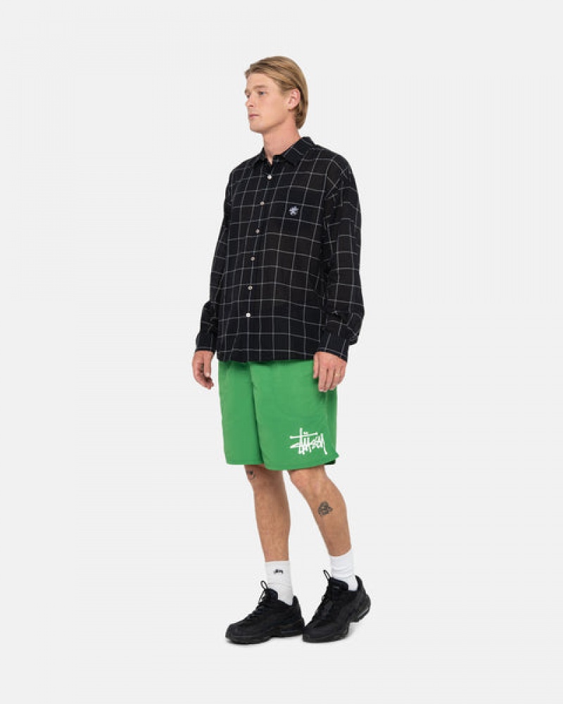 Férfi Stussy Vizi Rövid Big Basic Rövidnadrág Zöld Magyarország | RNP-3136