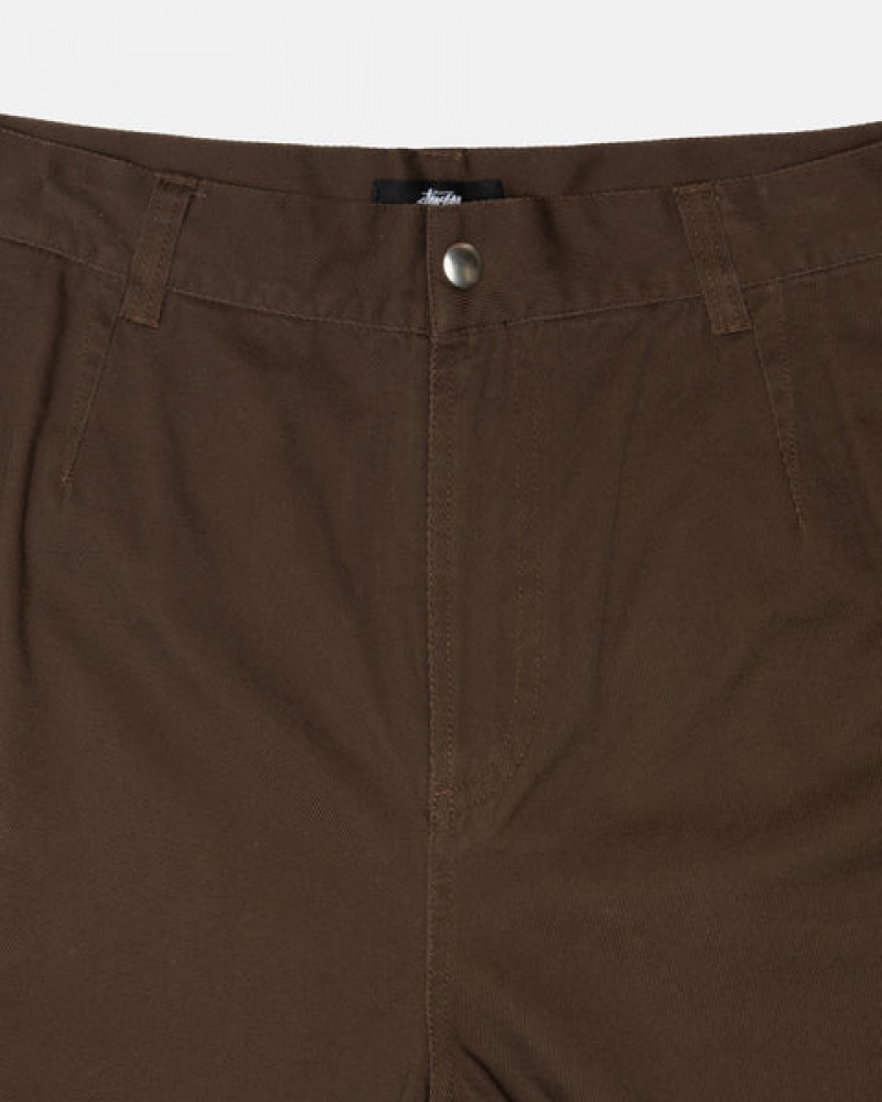 Férfi Stussy Workgear Trouser Twill Nadrág Barna Magyarország | TSU-7410