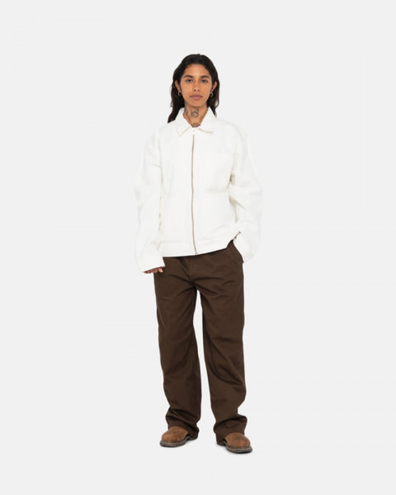 Férfi Stussy Workgear Trouser Twill Nadrág Barna Magyarország | TSU-7410