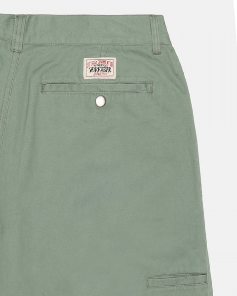 Férfi Stussy Workgear Trouser Twill Nadrág Zöld Magyarország | WEY-1084