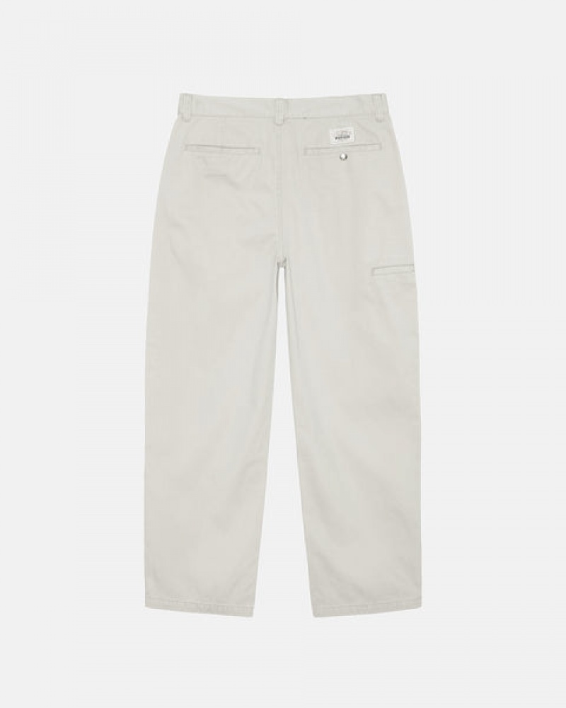 Férfi Stussy Workgear Trouser Twill Nadrág Fehér Magyarország | XNZ-6061