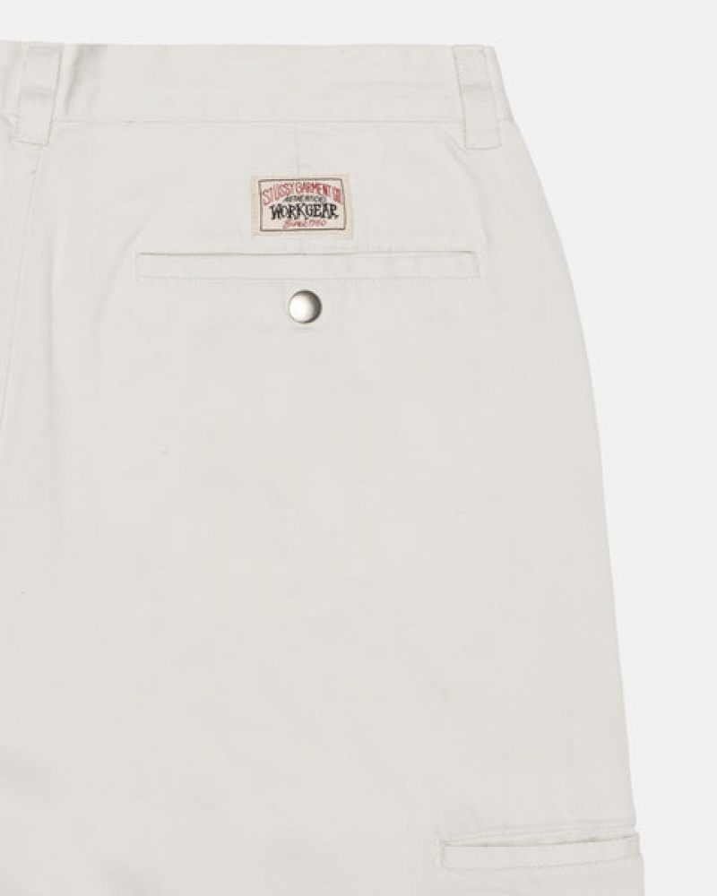 Férfi Stussy Workgear Trouser Twill Nadrág Fehér Magyarország | XNZ-6061