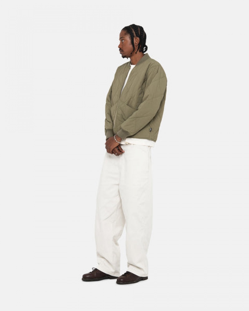 Férfi Stussy Workgear Trouser Twill Nadrág Fehér Magyarország | XNZ-6061