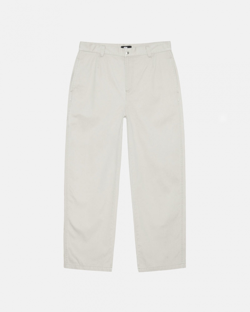 Férfi Stussy Workgear Trouser Twill Nadrág Fehér Magyarország | XNZ-6061