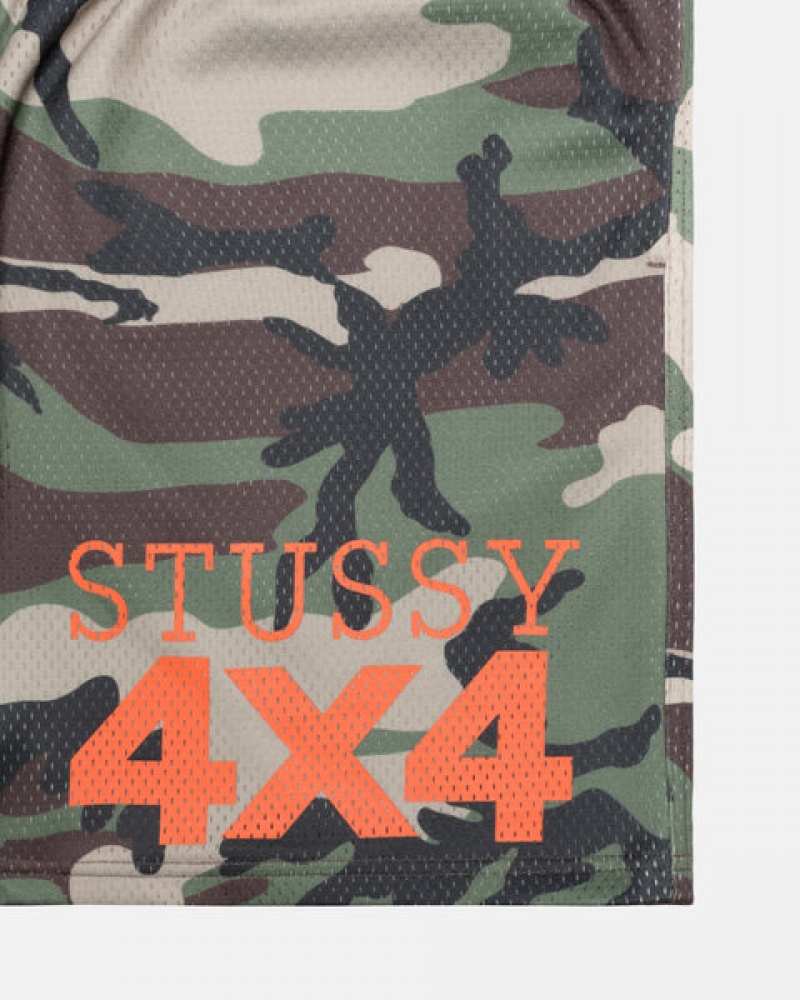 Női Stussy 4X4 Mesh Rövid Rövidnadrág Camo Magyarország | XCH-0274