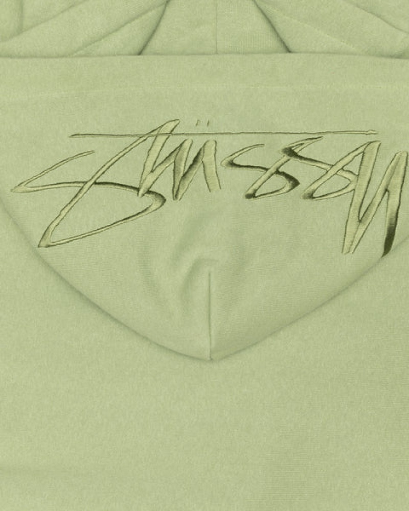 Női Stussy Back Hood Applique Hood Pulóverek Zöld Magyarország | XFV-3005