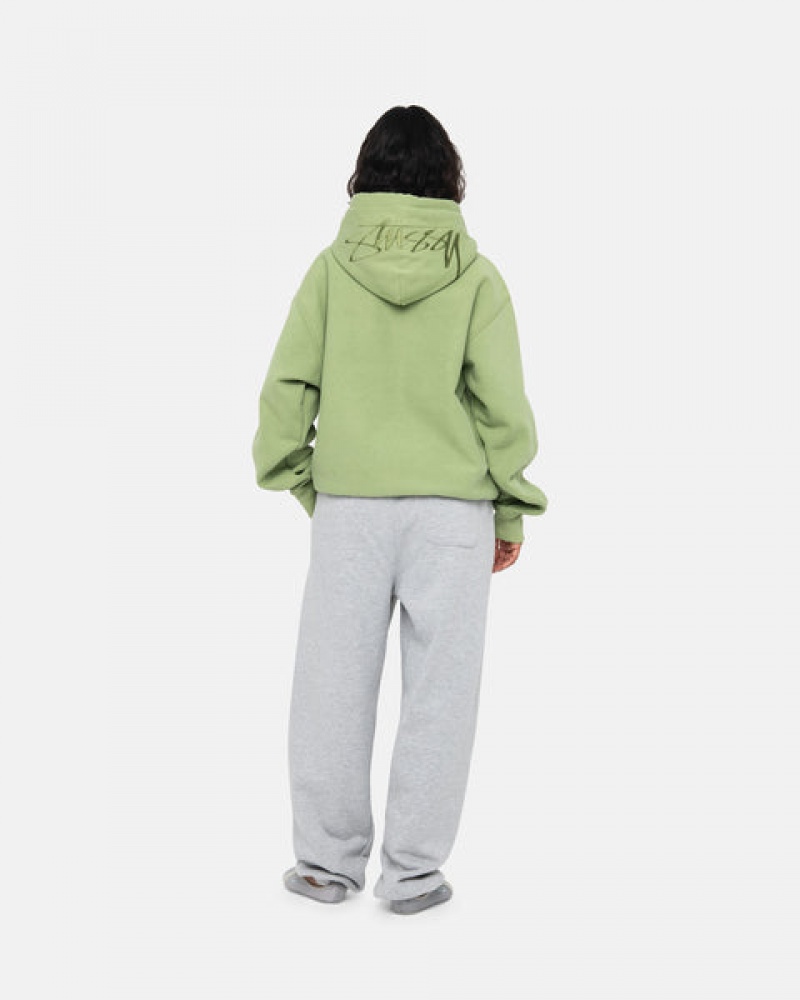 Női Stussy Back Hood Applique Hood Pulóverek Zöld Magyarország | XFV-3005