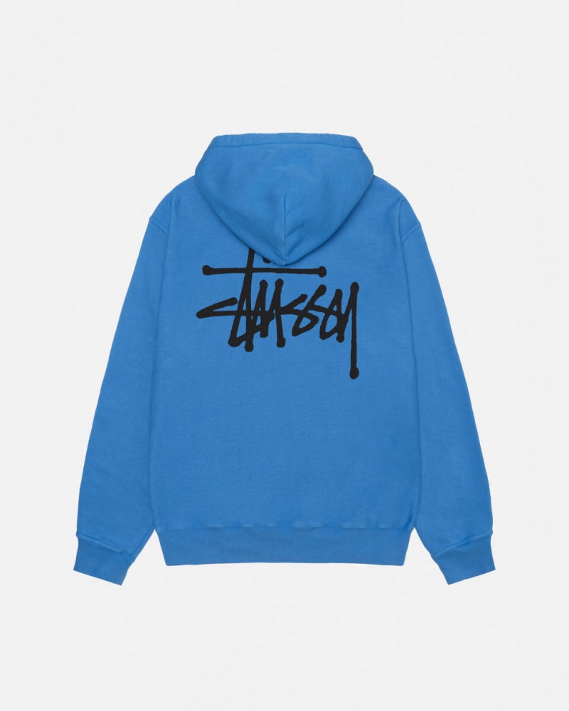 Női Stussy Basic Stussy Hoodie Pigment Dyed Kapucnis Pulóver Kék Magyarország | TIK-8619