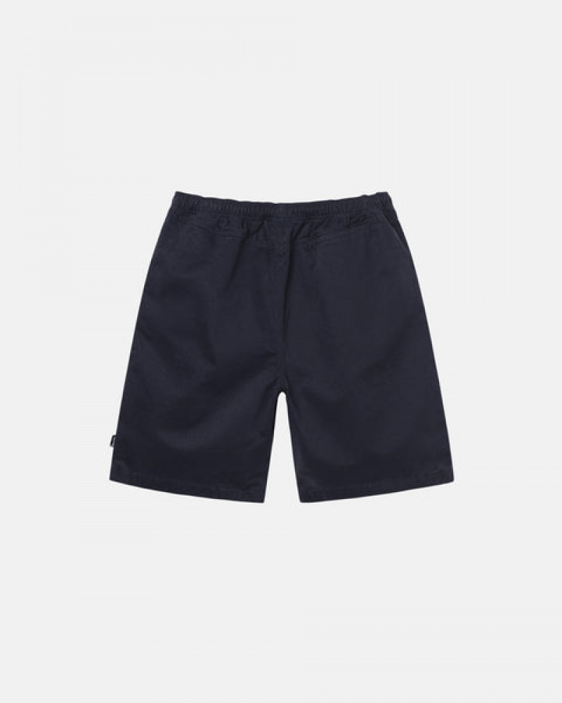 Női Stussy Brushed Beach Rövid Rövidnadrág Sötétkék Magyarország | RLO-9729