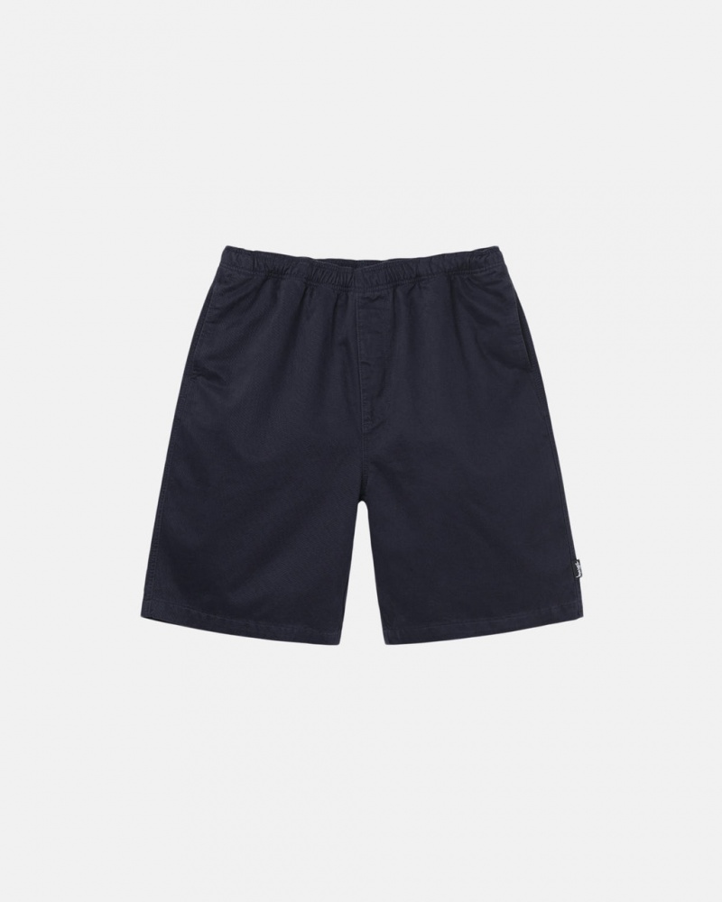 Női Stussy Brushed Beach Rövid Rövidnadrág Sötétkék Magyarország | RLO-9729