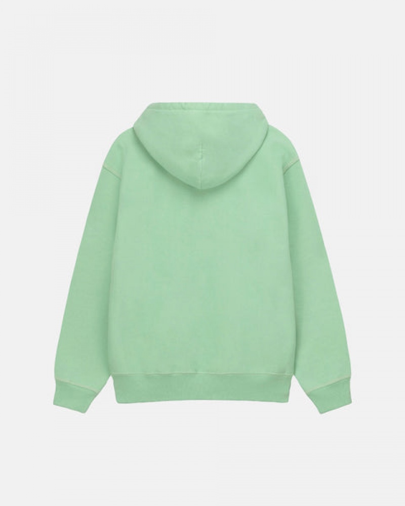 Női Stussy Contrast Stitch Label Hood Pulóverek Zöld Magyarország | ZHI-6220