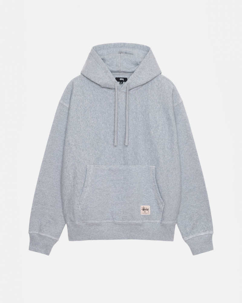 Női Stussy Contrast Stitch Label Hoodie Kapucnis Pulóver Szürke Magyarország | JYX-4611