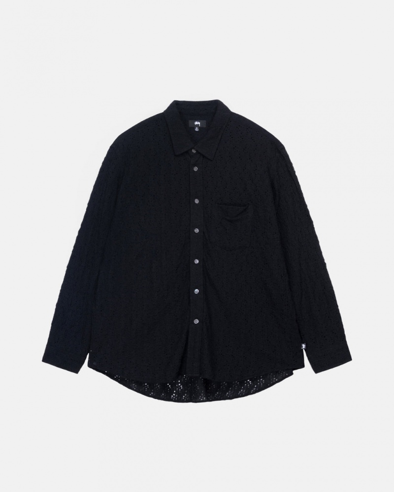 Női Stussy Csipke Ls Shirt Ingek Fekete Magyarország | ZHT-1328