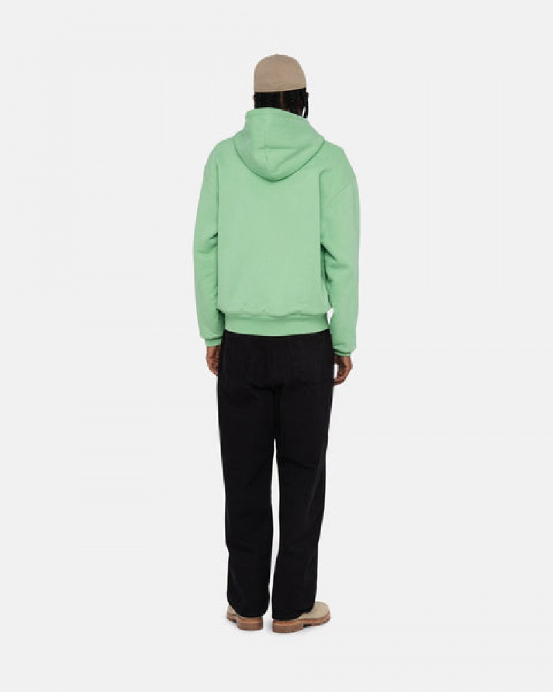 Női Stussy Double Face Label Zip Hoodie Kapucnis Pulóver Zöld Magyarország | WRM-5335