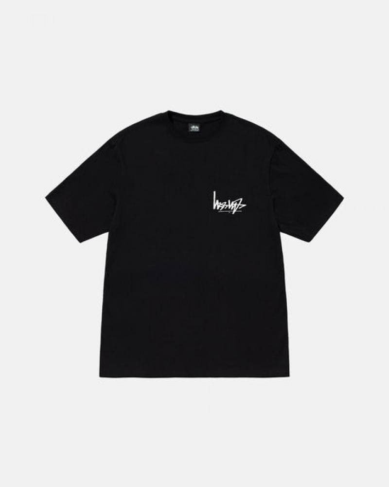 Női Stussy Flipped Tee Póló Fekete Magyarország | HUU-5452