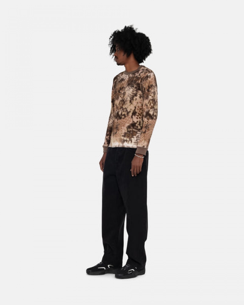 Női Stussy Kryptek Camo LS Thermal Felsők Barna Magyarország | CUM-4765