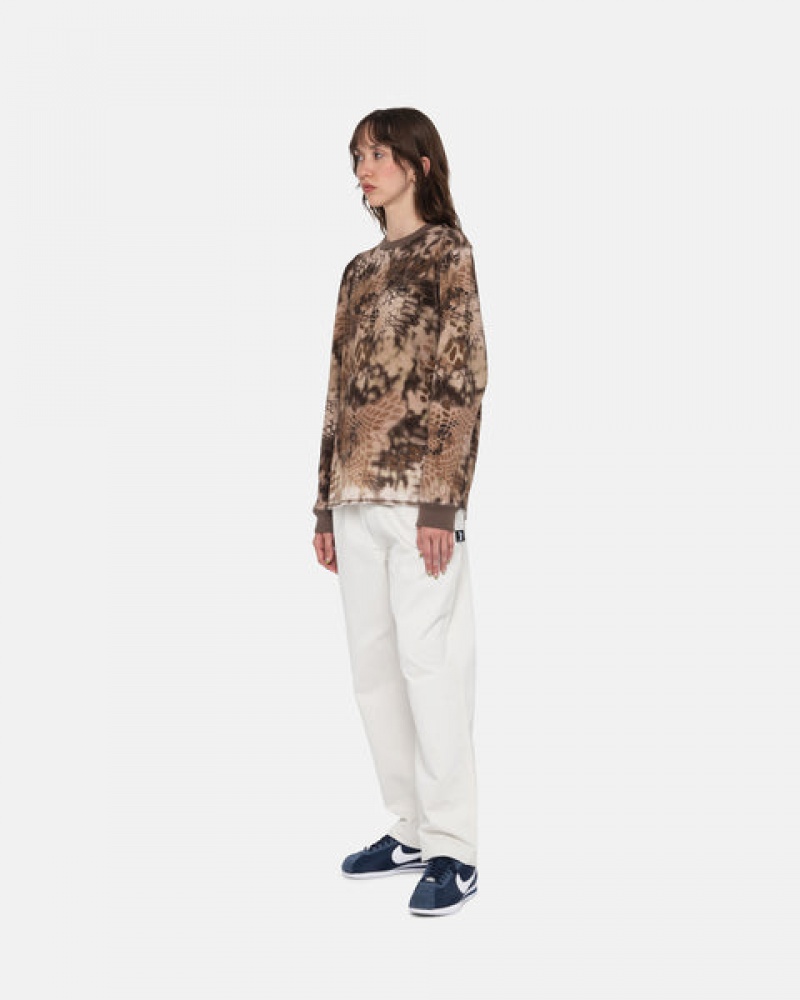 Női Stussy Kryptek Camo LS Thermal Felsők Barna Magyarország | CUM-4765