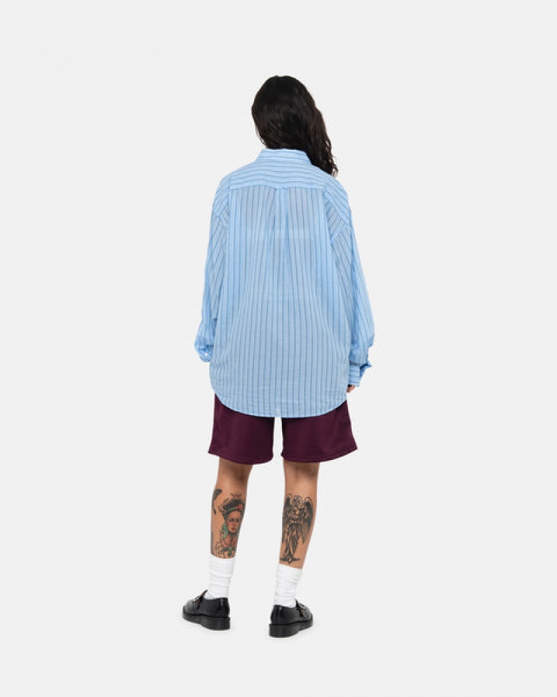 Női Stussy Light Weight Classic Shirt Ingek Kék Magyarország | GIN-5106