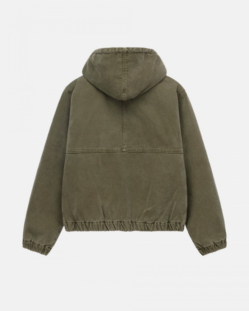 Női Stussy Munka Jacket Insulated Vászon Kabát Olivazöld Magyarország | RMT-4288