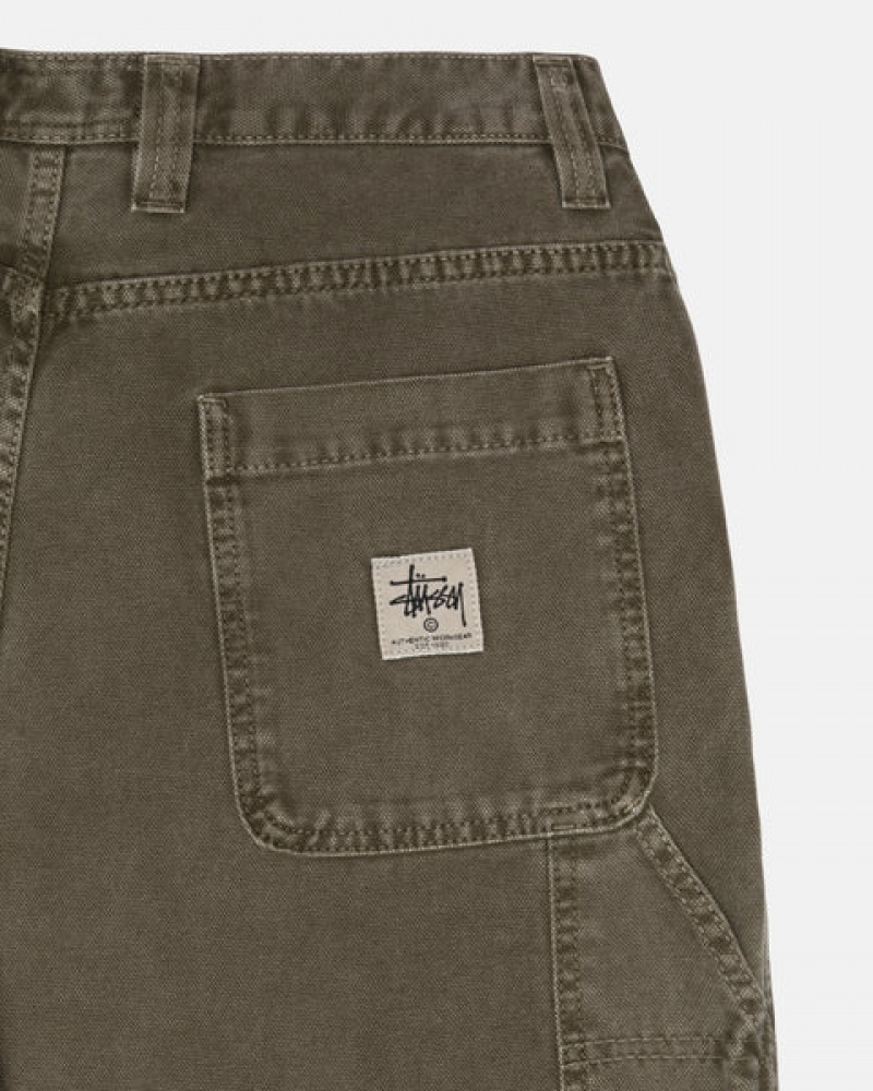 Női Stussy Munka Pant Vászon Nadrág Olivazöld Magyarország | UCA-5000