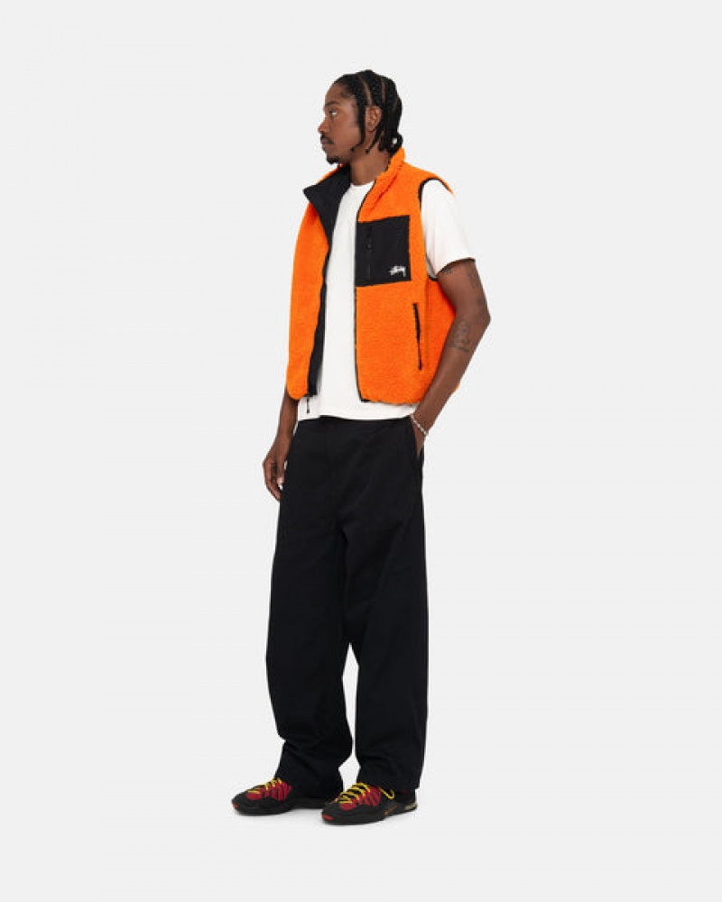 Női Stussy Sherpa Reversible Vest Mellény Sárga Magyarország | XZF-8370