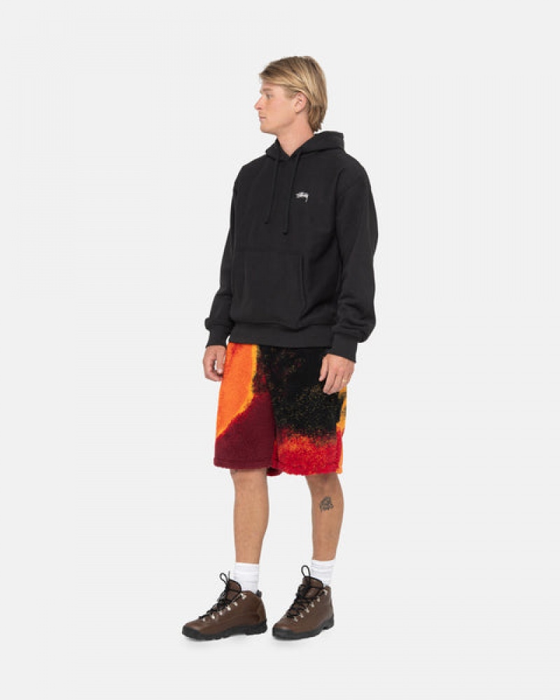 Női Stussy Sherpa Rövid Rövidnadrág Fekete Piros Magyarország | MNQ-6583