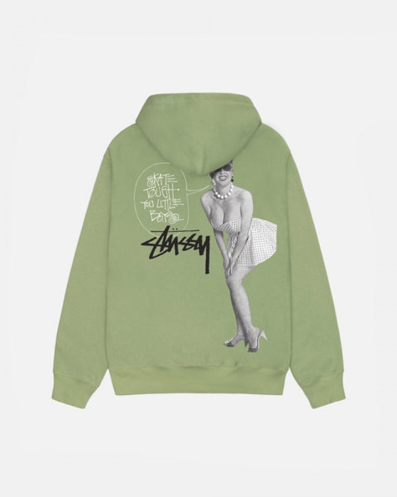 Női Stussy Skate Tough Zip Hoodie Kapucnis Pulóver Zöld Magyarország | CAV-6533