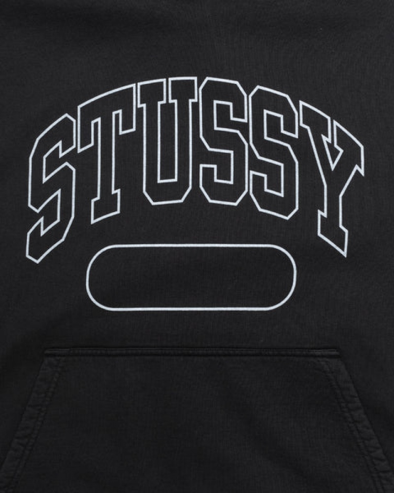 Női Stussy Ss Boxy Cropped Hoodie Kapucnis Pulóver Fekete Magyarország | NPB-9130