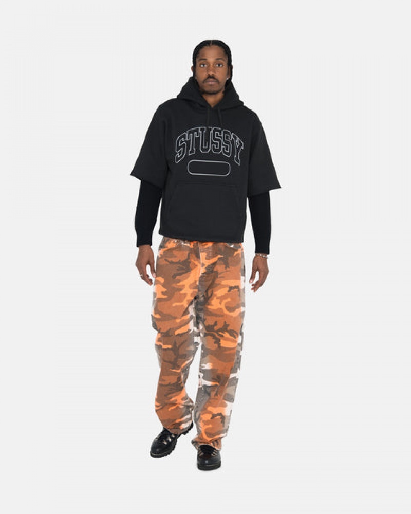 Női Stussy Ss Boxy Cropped Hoodie Kapucnis Pulóver Fekete Magyarország | NPB-9130