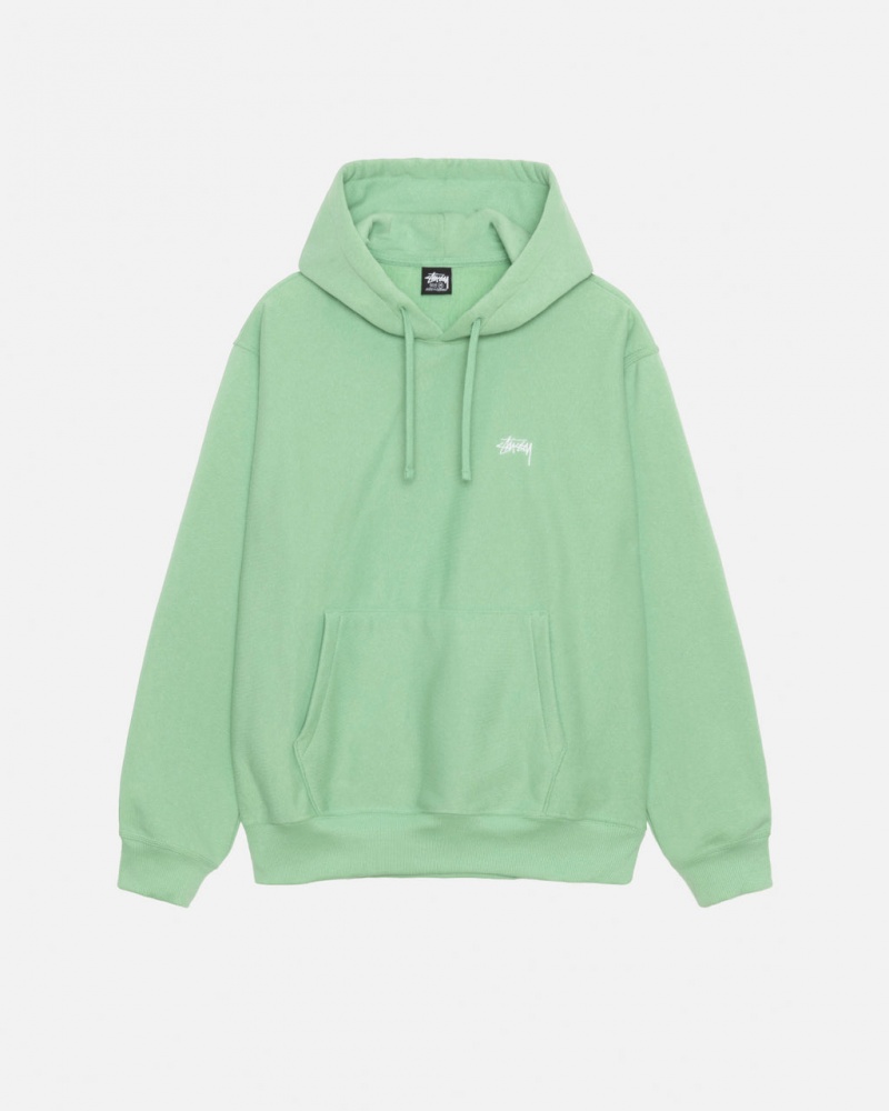 Női Stussy Stock Logo Hood Pulóverek Zöld Magyarország | MUQ-4543