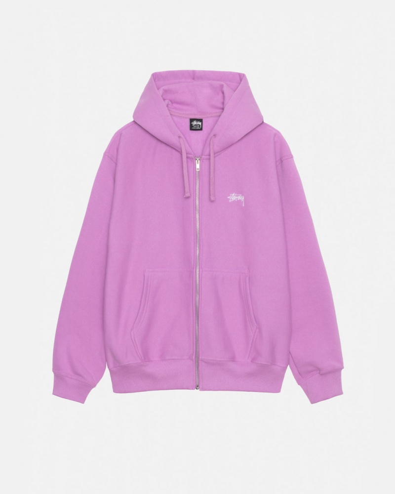 Női Stussy Stock Logo Zip Hood Pulóverek Lila Magyarország | SEP-5452