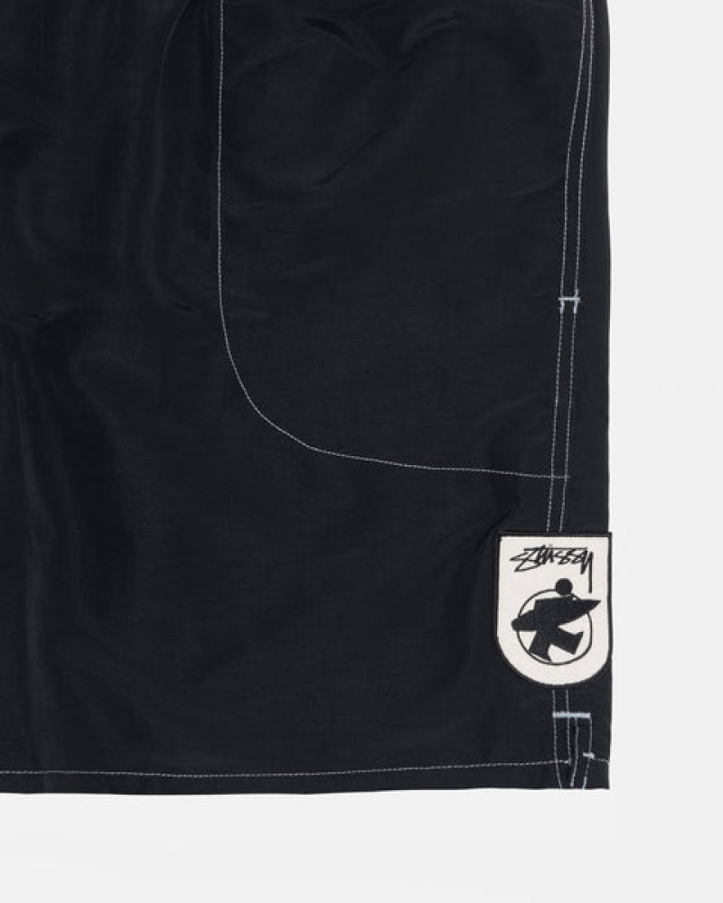 Női Stussy Surfman Patch Vizi Rövid Úszóruhák Fekete Magyarország | DVI-3035